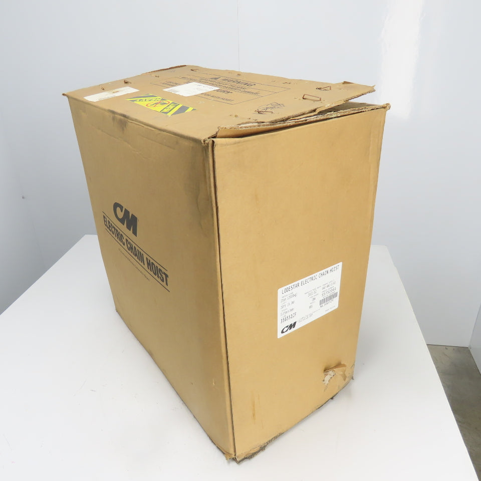 CM Lodestar Model RRS 2-Ton 4000LBS Electric Chain Hoist 20' Lift 16FPM 480V NEW