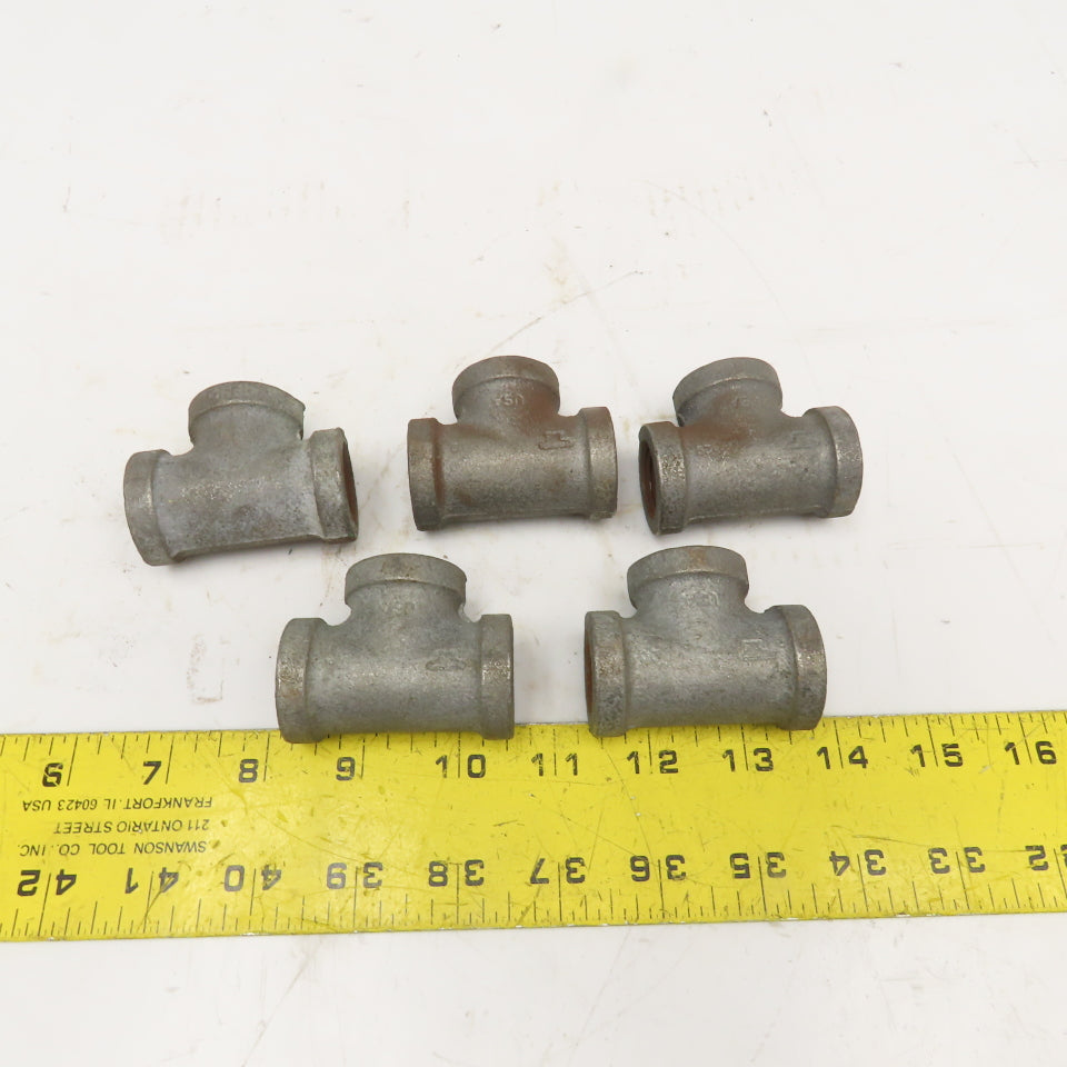 Anvil 1/2" NPT Galvanized TEE USA Lot Of 5