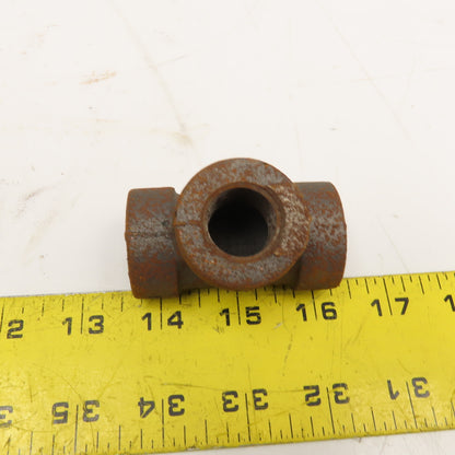 1/2" Black Malleable Iron Pipe TEE 300CL Thick Wall Lot Of 5