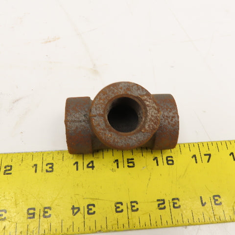 1/2" Black Malleable Iron Pipe TEE 300CL Thick Wall Lot Of 5