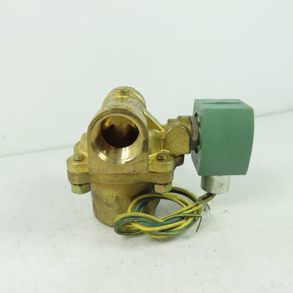 Asco 8222G4 Red Hat II 2-Way Steam Solenoid Brass Valve 1" NPT 120V 5-125PSI