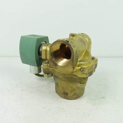 Asco 8222G4 Red Hat II 2-Way Steam Solenoid Brass Valve 1" NPT 120V 5-125PSI