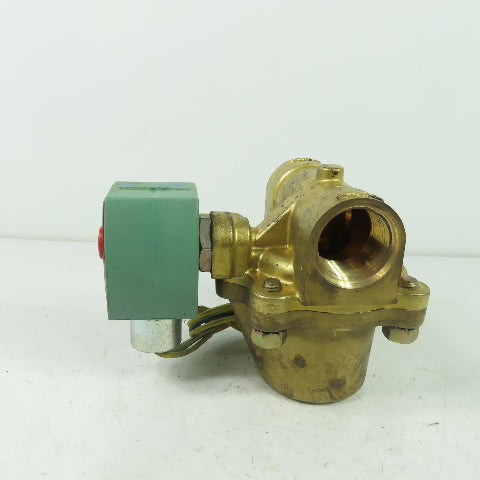 Asco 8222G4 Red Hat II 2-Way Steam Solenoid Brass Valve 1" NPT 120V 5-125PSI