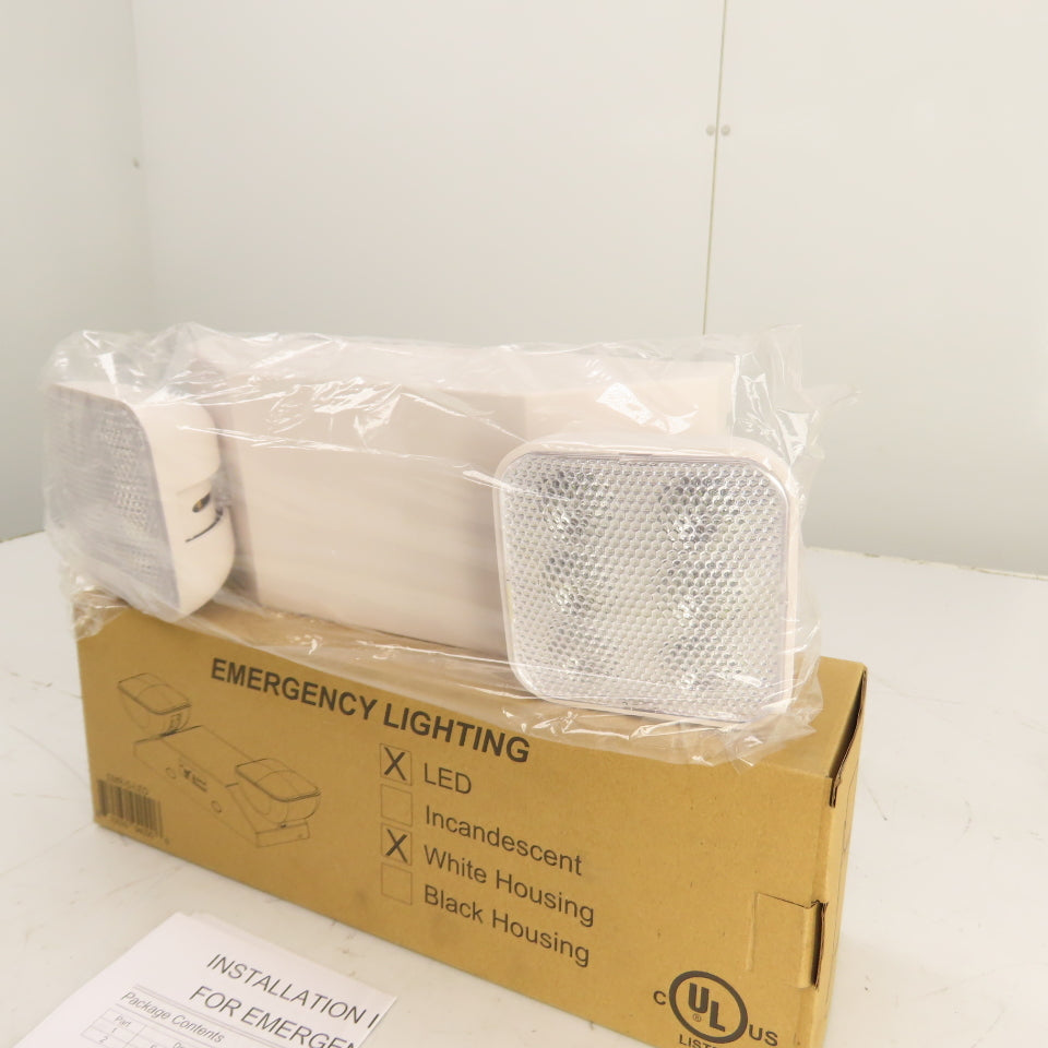 Ciata Lighting EMR-S-LED LED Emergency Light W/ Backup 120/277V (White Housing)