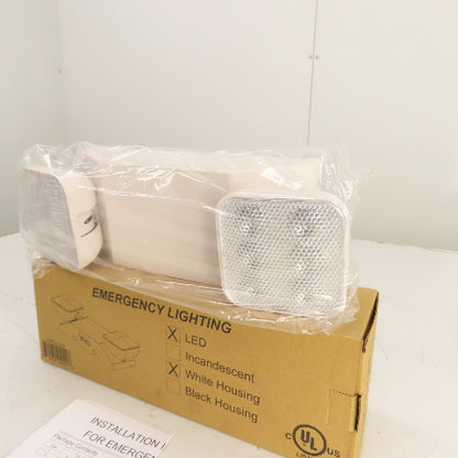 Ciata Lighting EMR-S-LED LED Emergency Light W/ Backup 120/277V (White Housing)