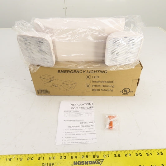 Ciata Lighting EMR-S-LED LED Emergency Light W/ Backup 120/277V (White Housing)