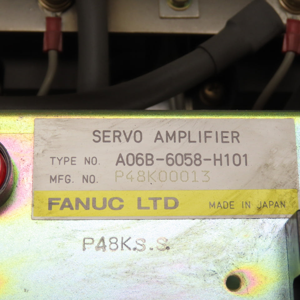Fanuc A06B-6058-H101 Servo Amplifier W/ A16B-1100-0300/02A
