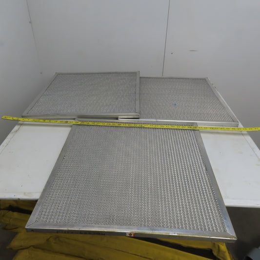 Washable Aluminum Air Filter 23-1/2" x 23-1/2" x 1" Lot of 3