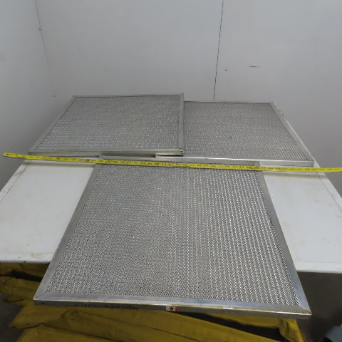 Washable Aluminum Air Filter 23-1/2" x 23-1/2" x 1" Lot of 3
