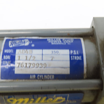 Miller = A84 Pneumatic Air Tie Rod Cylinder 1-1/2" Bore 7" Stroke 250PSI