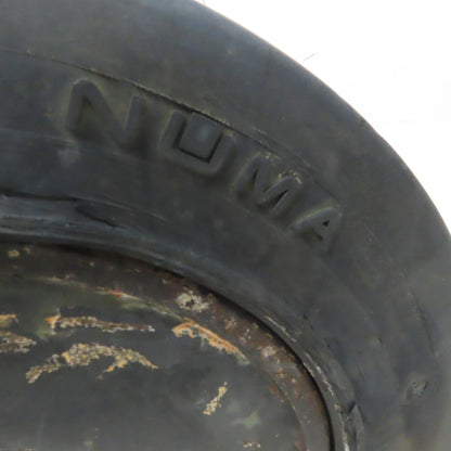 16x6x10-1/2" Hard Rubber Forklift Tire Smooth Tread Spindle Bearing Center Rim
