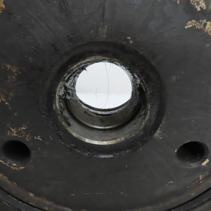 16x6x10-1/2" Hard Rubber Forklift Tire Smooth Tread Spindle Bearing Center Rim
