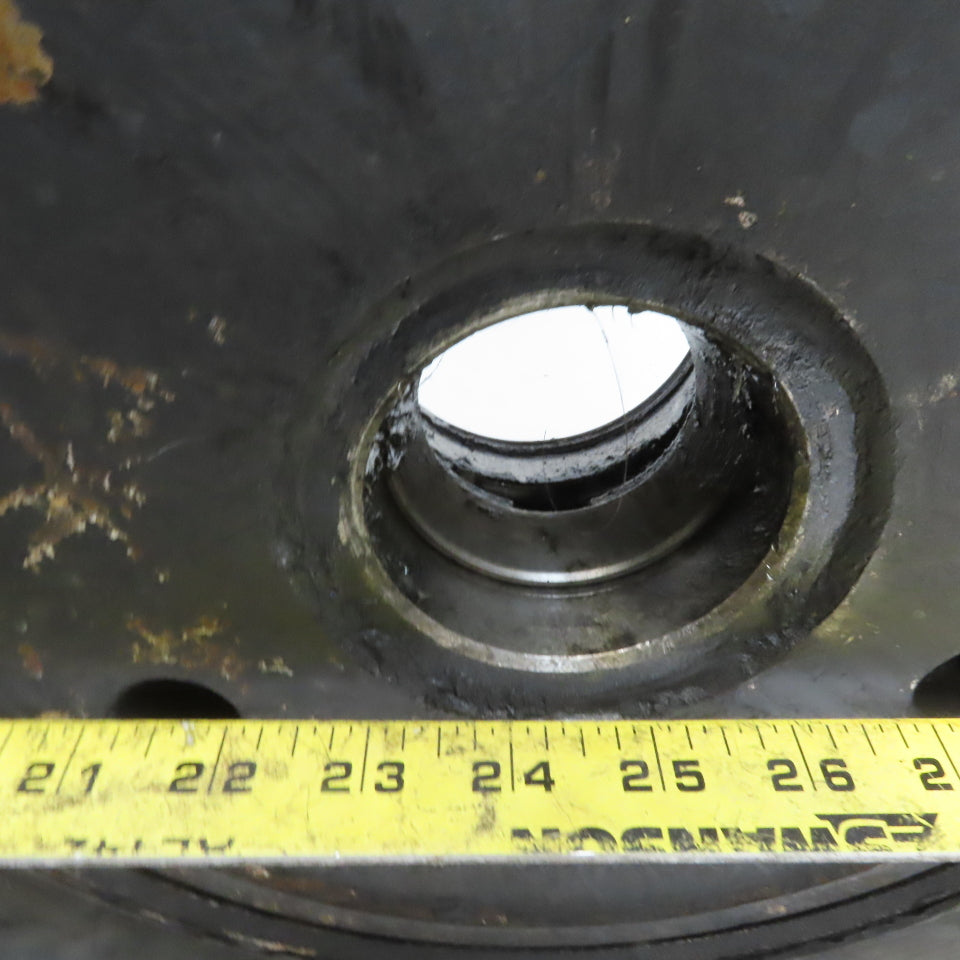 16x6x10-1/2" Hard Rubber Forklift Tire Smooth Tread Spindle Bearing Center Rim