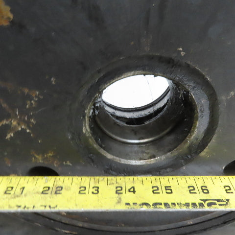 16x6x10-1/2" Hard Rubber Forklift Tire Smooth Tread Spindle Bearing Center Rim