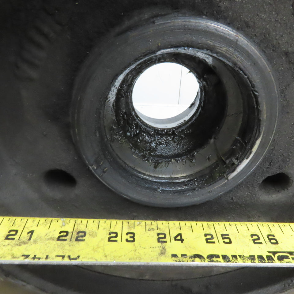 16x6x10-1/2" Hard Rubber Forklift Tire Smooth Tread Spindle Bearing Center Rim