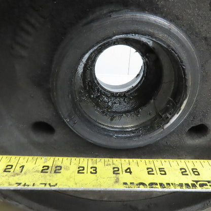16x6x10-1/2" Hard Rubber Forklift Tire Smooth Tread Spindle Bearing Center Rim