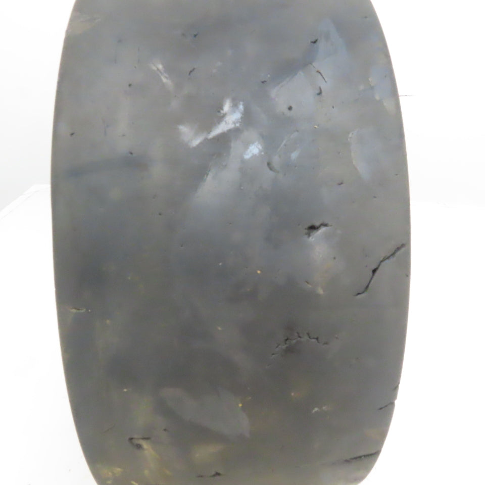 16x6x10-1/2" Hard Rubber Forklift Tire Smooth Tread Spindle Bearing Center Rim