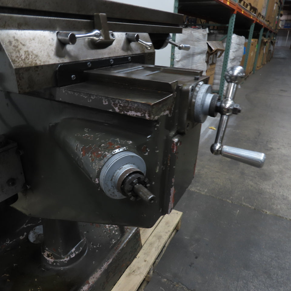Webb 3VK 3Hp 10" x 50" Manual Feed 230V 3Ph Vertical Knee Mill Milling Machine