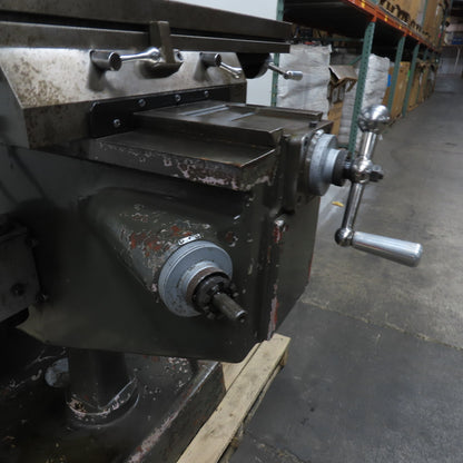 Webb 3VK 3Hp 10" x 50" Manual Feed 230V 3Ph Vertical Knee Mill Milling Machine