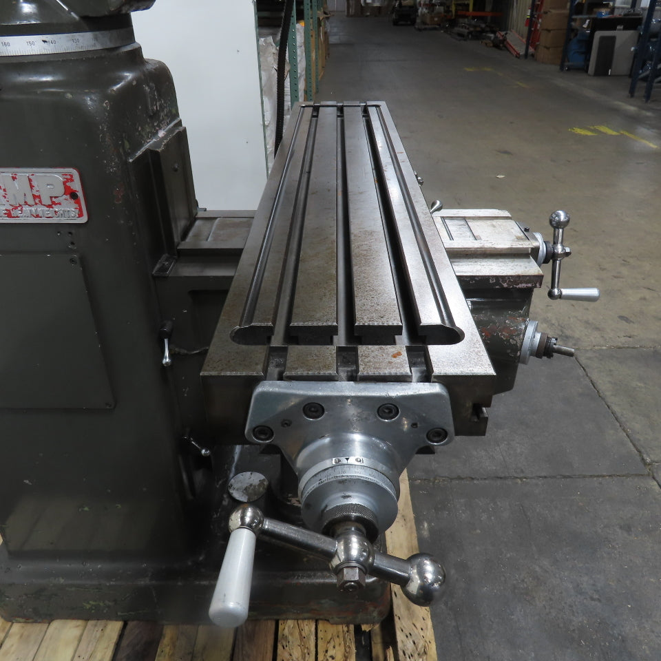 Webb 3VK 3Hp 10" x 50" Manual Feed 230V 3Ph Vertical Knee Mill Milling Machine