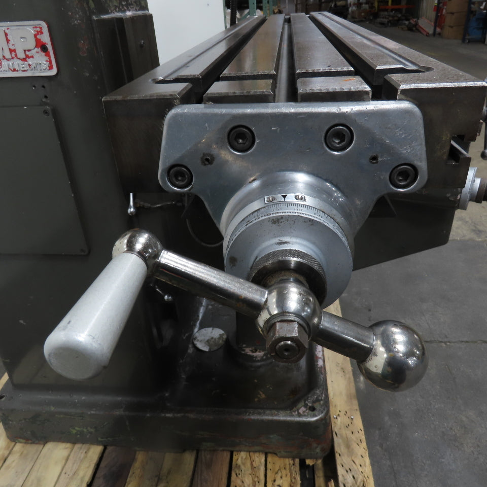 Webb 3VK 3Hp 10" x 50" Manual Feed 230V 3Ph Vertical Knee Mill Milling Machine