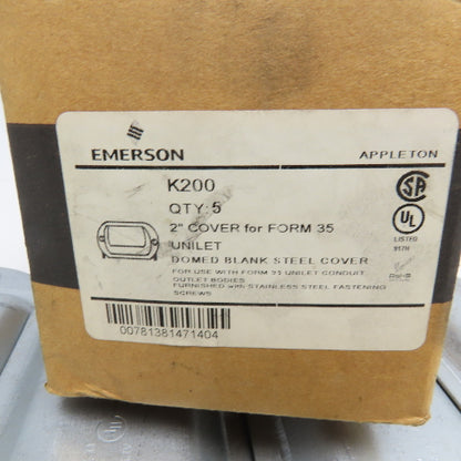 Appleton K200 2" Conduit Body Form 35 Cover Plate Lot Of 8