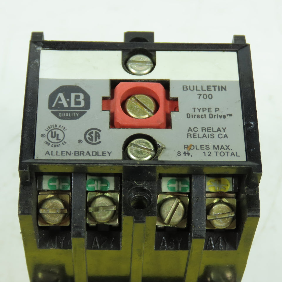 Allen Bradley 700-P400A1 Convertible Contact AC Control Relay 120V Coil