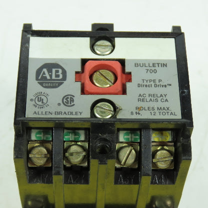 Allen Bradley 700-P400A1 Convertible Contact AC Control Relay 120V Coil