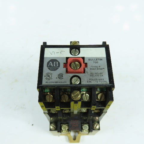 Allen Bradley 700-P400A1 700-PB40 600V AC Relay W/ Direct Drive Relay 120V Coil