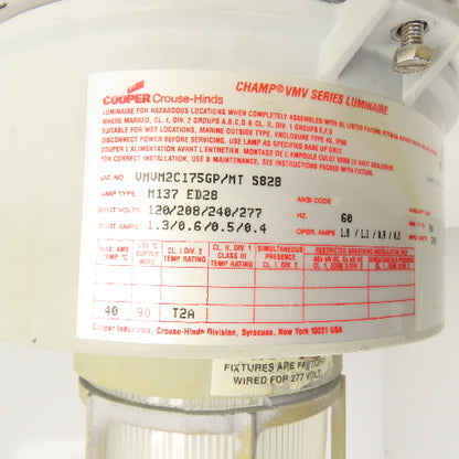 Cooper Crouse Hinds VMVM2C175GP/MT Champ Haz Location Luminaire 175W 120-277V