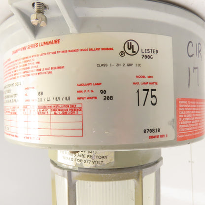 Cooper Crouse Hinds VMVM2C175GP/MT Champ Haz Location Luminaire 175W 120-277V