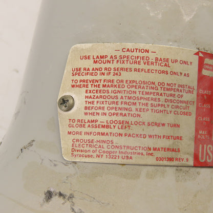 Crouse Hinds EVA215 Champ Hazardous Location Luminaire 300W 120V Max