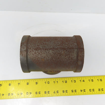 Ward 2-1/2 x 2-1/2 x 2-1/2" NPT Malleable Black Iron Tee Made in USA
