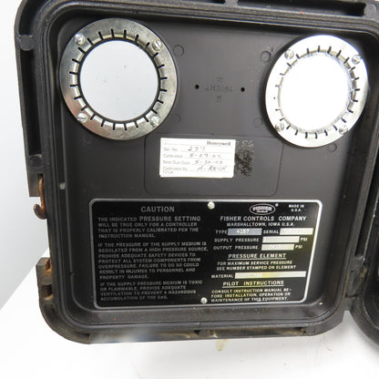 Fisher Controls 4157 Pressure Switch Control Panel 20PSI Supply 3-15PSI Output
