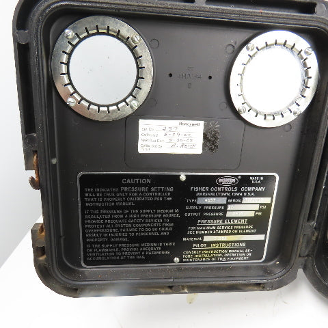 Fisher Controls 4157 Pressure Switch Control Panel 20PSI Supply 3-15PSI Output