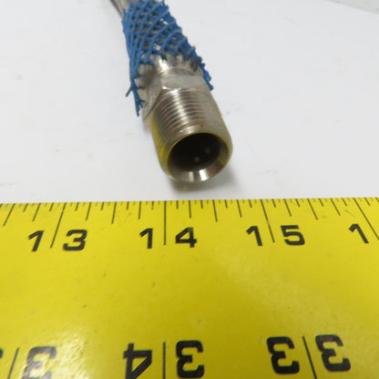 Hose Master 18" Flexible 304 Braided Stainless Steel 1/2" Hose Assembly 1/2" NPT