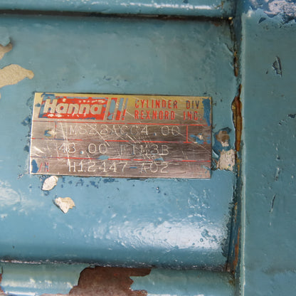 Hanna MS23ACC4.00 Double Acting Air Cylinder 4" Bore 43" Stroke 1" Rod 1/2"Ports