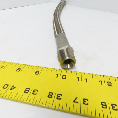 18" Flexible Braided Stainless Steel 1/2" Hose Assembly 1/2" NPT