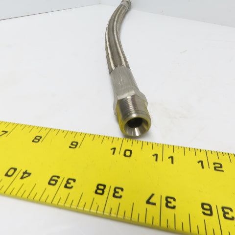 18" Flexible Braided Stainless Steel 1/2" Hose Assembly 1/2" NPT