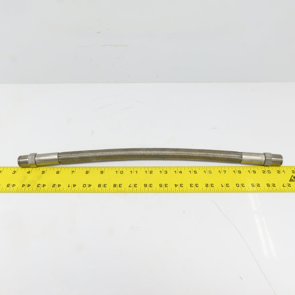 18" Flexible Braided Stainless Steel 1/2" Hose Assembly 1/2" NPT