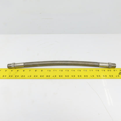 18" Flexible Braided Stainless Steel 1/2" Hose Assembly 1/2" NPT