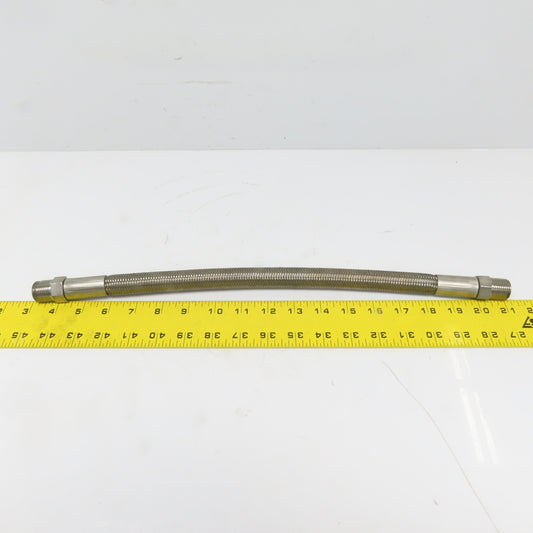 18" Flexible Braided Stainless Steel 1/2" Hose Assembly 1/2" NPT
