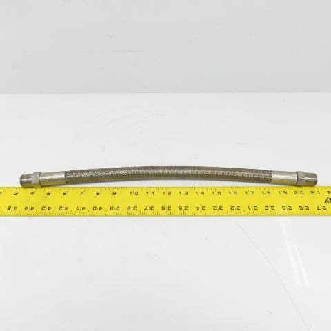 18" Flexible Braided Stainless Steel 1/2" Hose Assembly 1/2" NPT