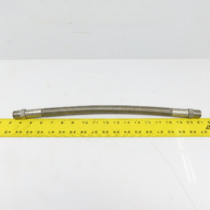 18" Flexible Braided Stainless Steel 1/2" Hose Assembly 1/2" NPT