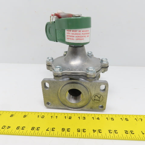 ASCO Red Hat JB8214250 Solenoid Valve 120V NC Fuel Gas 5PSI 1" NPT Or Flange