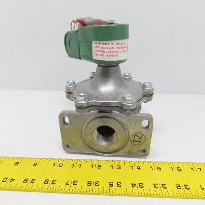 ASCO Red Hat JB8214250 Solenoid Valve 120V NC Fuel Gas 5PSI 1" NPT Or Flange