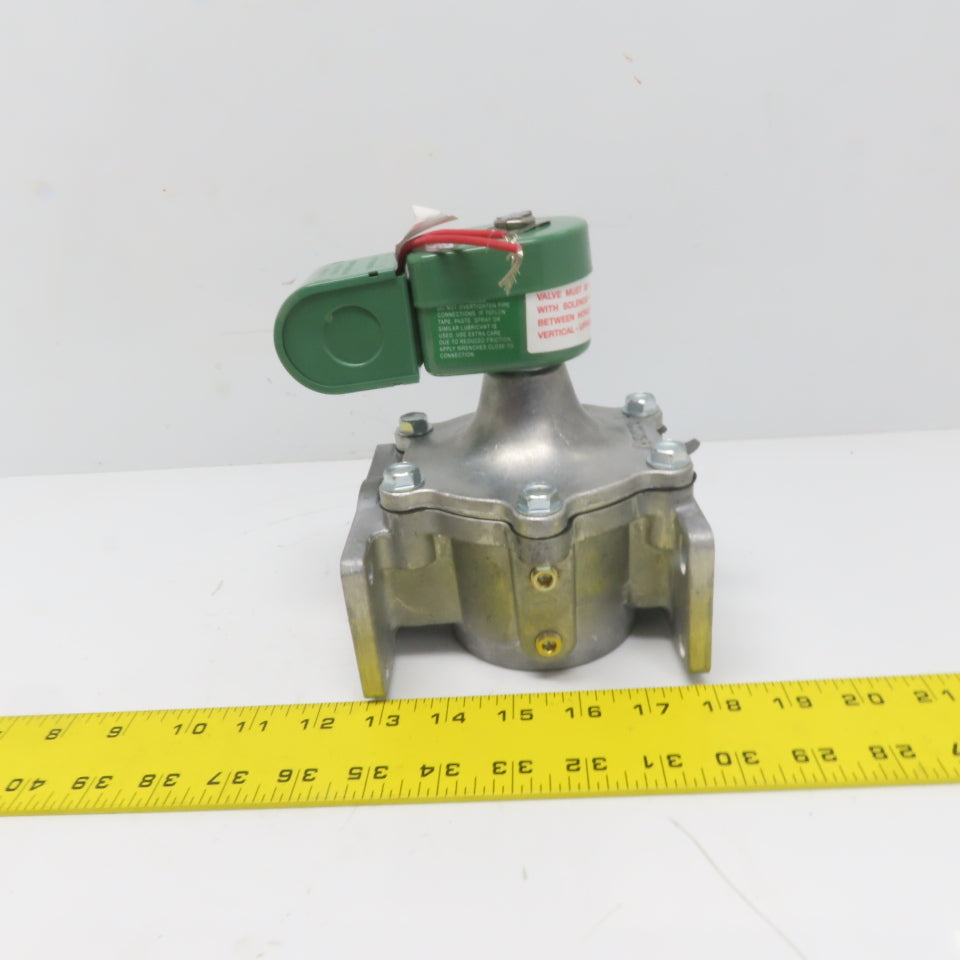 ASCO Red Hat JB8214250 Solenoid Valve 120V NC Fuel Gas 5PSI 1" NPT Or Flange