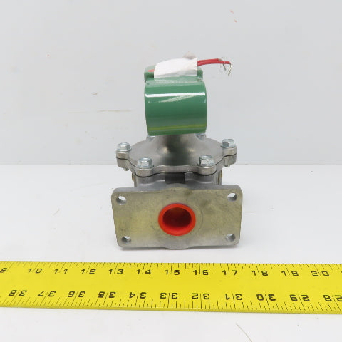 ASCO Red Hat JB8214250 Solenoid Valve 120V NC Fuel Gas 5PSI 1" NPT Or Flange