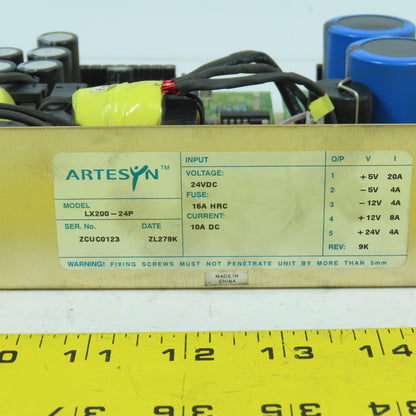 Artesyn LX200-24P +5, -5, -12, +12, 24V 4A Power Supply Input 24VDC