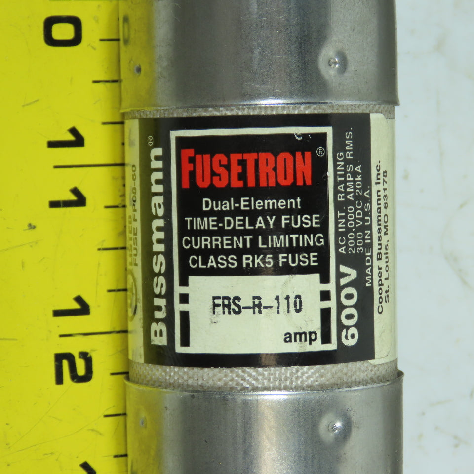 Fusetron FRS-R-110 Long Blade Dual Element Time Delay Fuse 110A 600V Lot/3